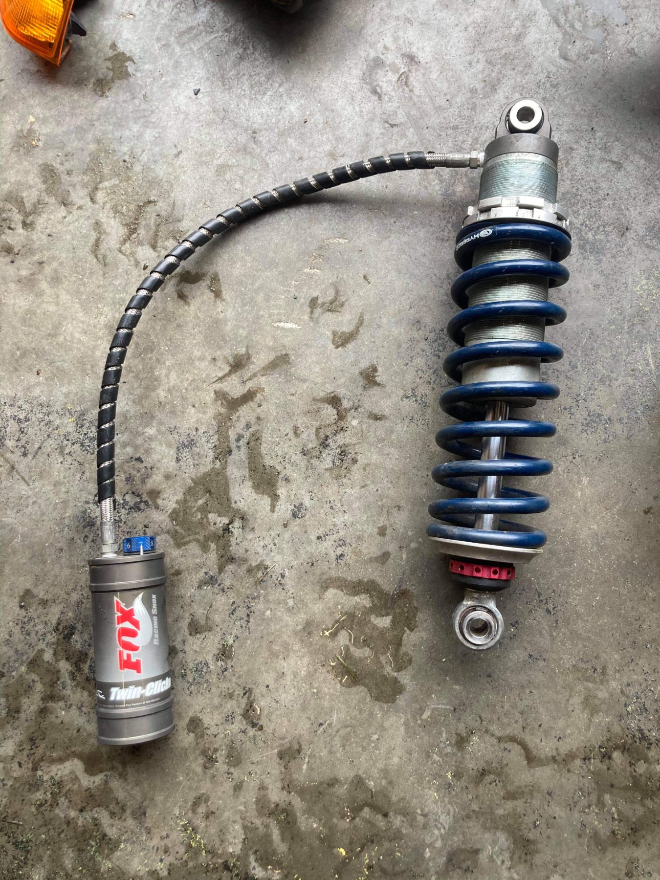 Fox coilover on Hyperco spring